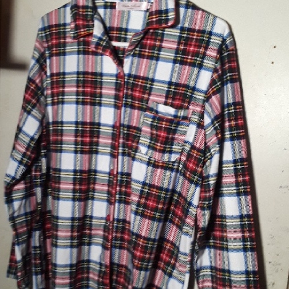 White Mark Women's Casual Plaid Shirt - Red, Blue, White